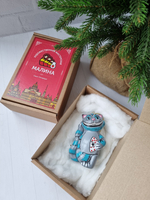 Чеширский кот ёлочная игрушка из фарфора