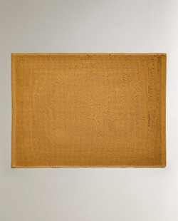 Zara Home - Нескользящий коврик для ванной из хлопка, горчичный, 50x70 см