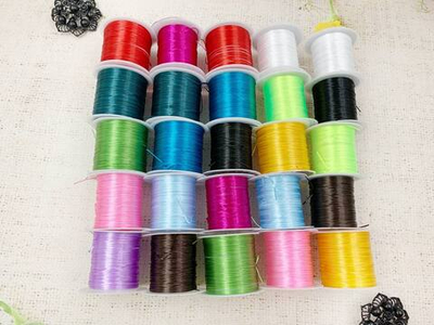 Нить-резинка, спандекс без оплётки 0,5 мм, 10 м, ассорти