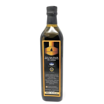Оливковое масло греческое SPARTAN TREASURE P.G.I. Lakonia Extra Virgin в бутылке Греция
