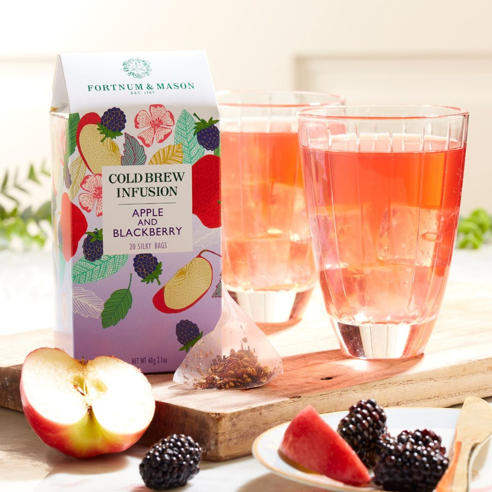 Fortnum&Mason Холодный чайный настой с яблоком и ежевикой Apple & Blackberry Cold Brew Infusion, 20 пакетиков, 60 г