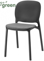 Стул пластиковый с обивкой Scab Design Hug, антрацит