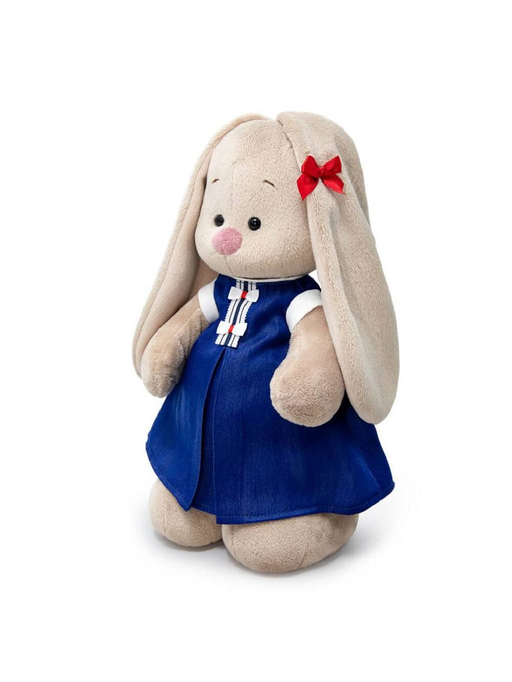 Мягкая игрушка Зайка Ми в синем платье 25 см