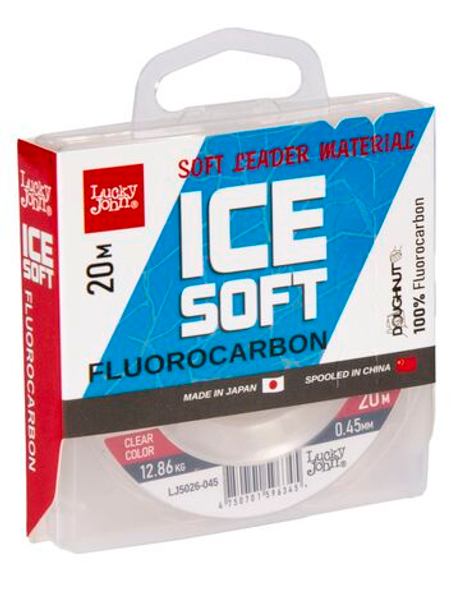 Леска монофильная зимняя Lucky John Ice Soft Fluorocarbon 20 м, 0.45 мм