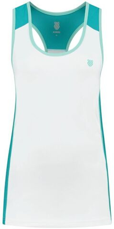Женский топ теннисный K-Swiss Hypercourt Speed Tank W - white/algiers blue