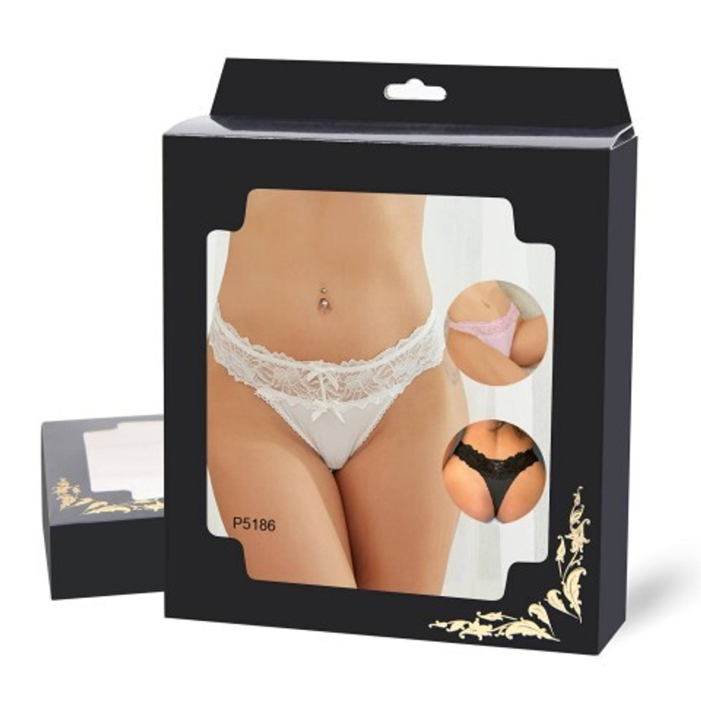 Трусики танга Sexy Floral Lace, розовые, XS-S