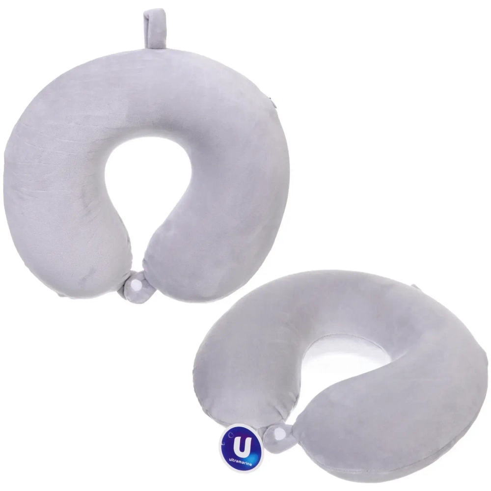 Подушки дорожная «TRIP - Comfort», мемори-эффект, цвет светло-серый