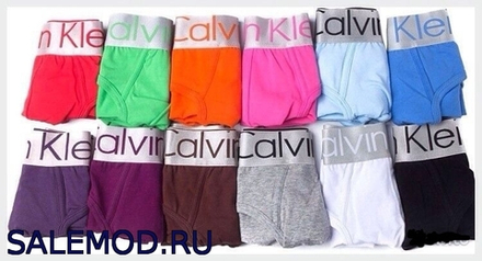 Набор из 12 трусов хипсов Calvin Klein разных цветов по супер цене! (Экономия 1300 рублей!)