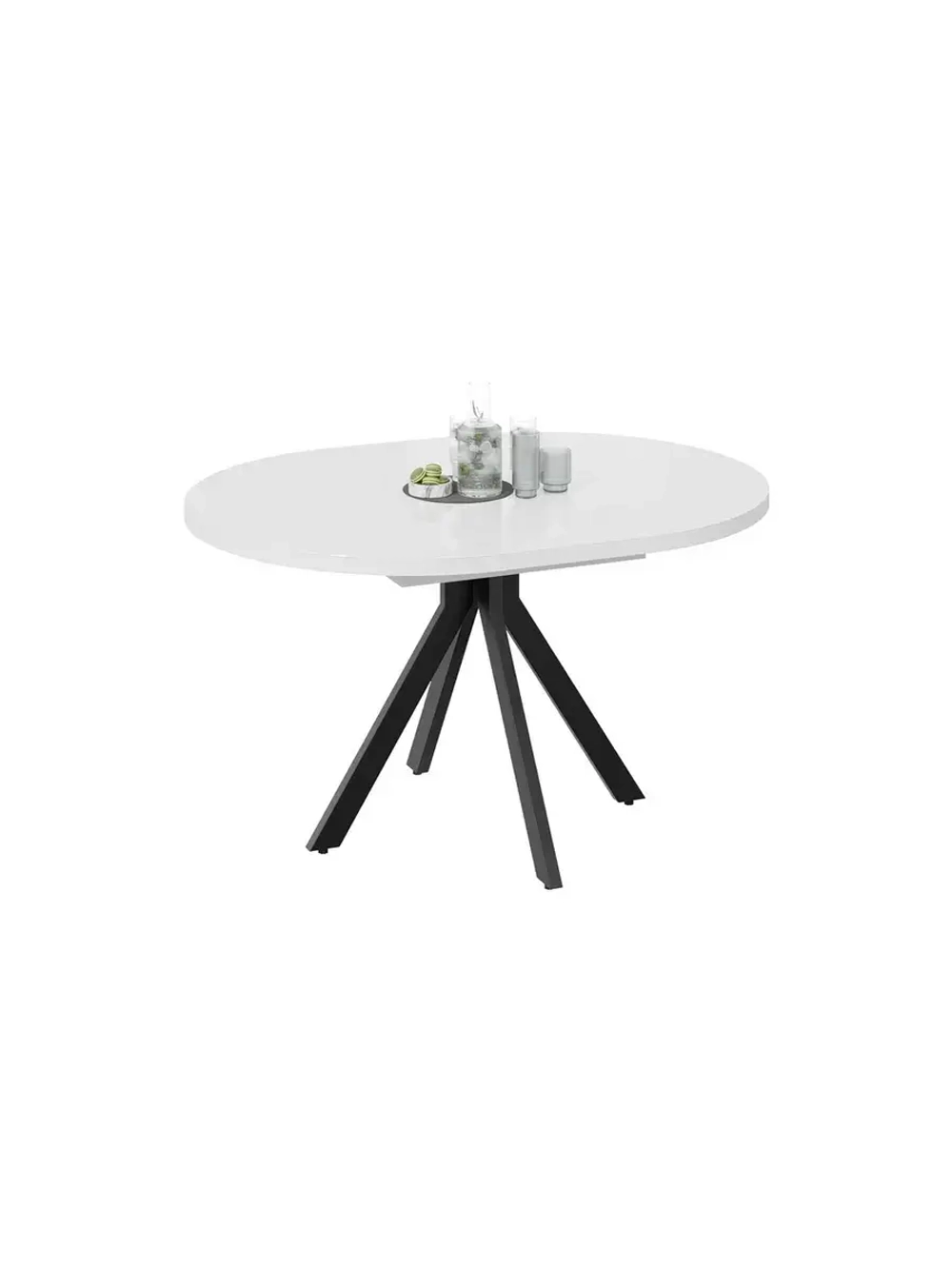 Стол кухонный обеденный круглый раздвижной 100,3х100,3х75 см