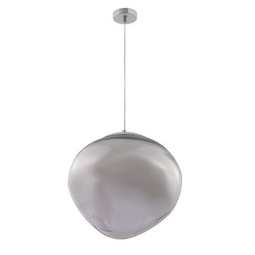 Светильник подвесной 1*E27 MALAGA SP1 D360 CHROME хром/дымчатый Crystal Lux