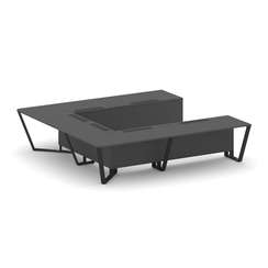 Steel Meet Стол переговорный П-образный KD-PR.B.SP-11P Антрацит/Металл Черный 3200*3200*750