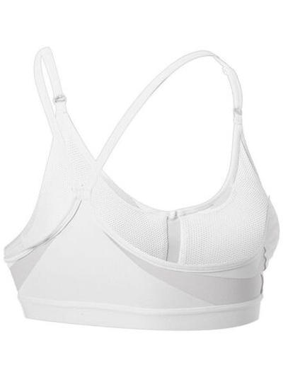 ТОП теннисный Nike Indy Bra V-Neck W - white/grey fog/particle grey