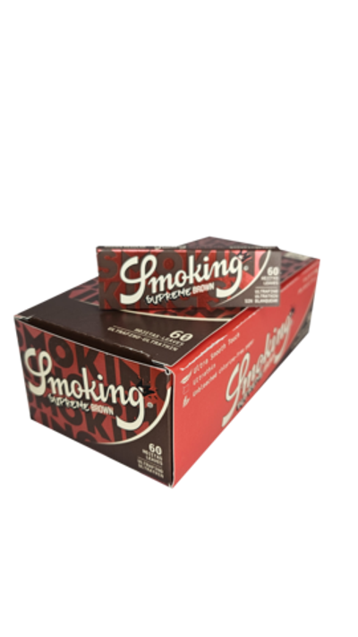 Бумага для сигарет блок "Smoking" Supreme Brown REG*60*50