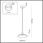 5055/9LA ODL Подвес LED 9Вт 3000К 220В IP20 L-VISION