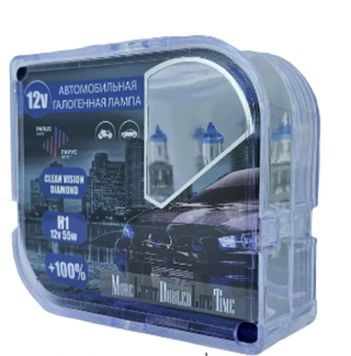 Автолампа H1 12V 55W (P14,5s) ParusAuto +100% Clean Vision Diamond (BOX) 31250CV/D+100 к-т