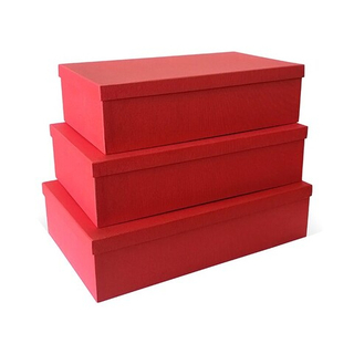 Коробка Прямоугольник 38*23*10см Красный лен