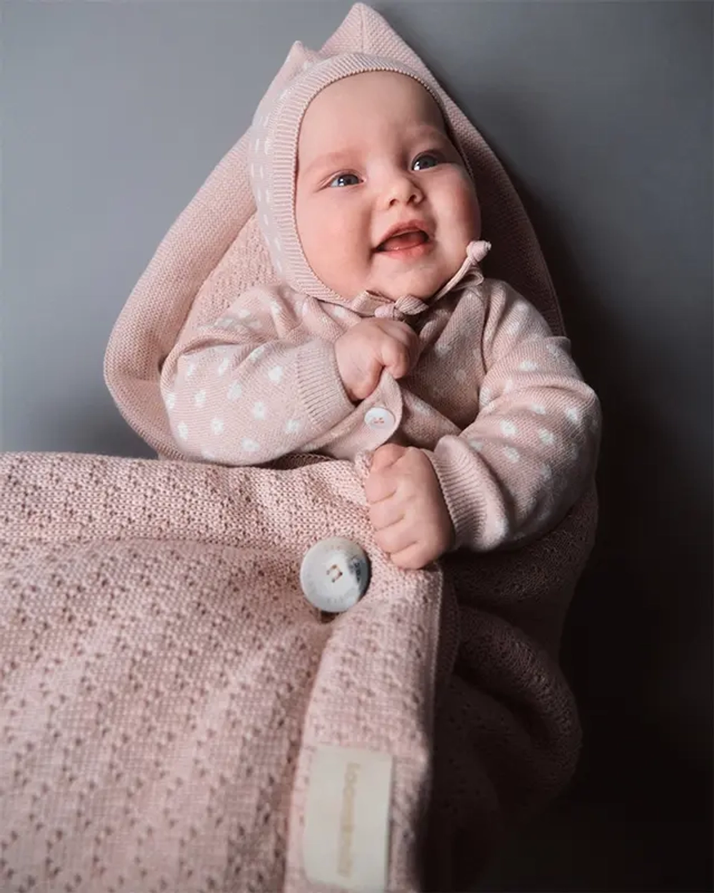 Конверт детский Loomknits Пудровый