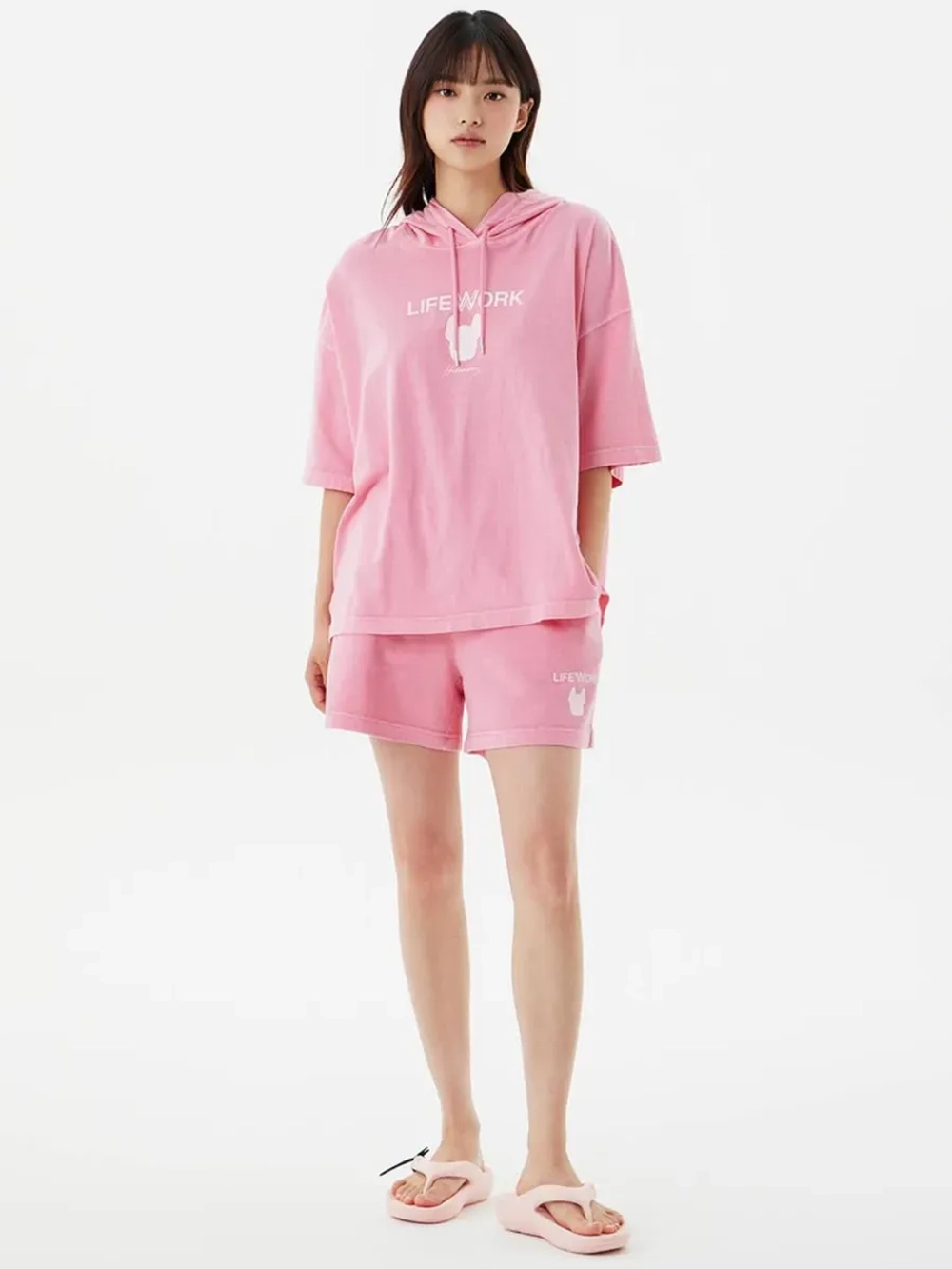 Пигментные шорты с фирменным логотипом ladok