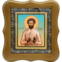 Борис Заварин мученик. Икона на холсте.