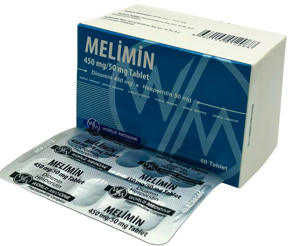 Мелимин турецкие капсулы 60 штук от тяжести в ногах