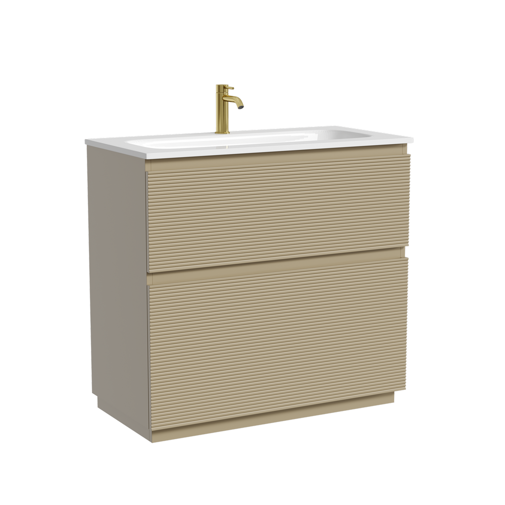 Тумба напольная SANCOS Folk Floor 890х445х850, c двумя ящиками оснащенными доводчиками, Капучино, арт.FL90FCP