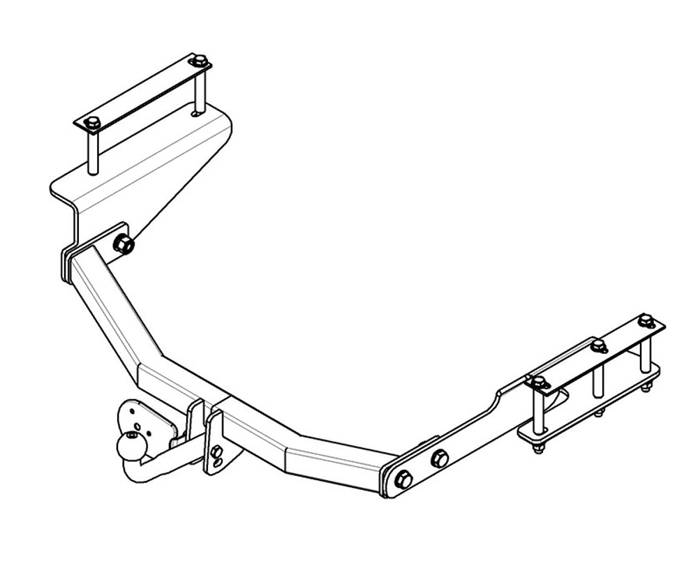 Фаркоп для SsangYong Actyon Sports 2006-2014 Тип шара: A. Нагрузки: 750/50 кг, SY 008