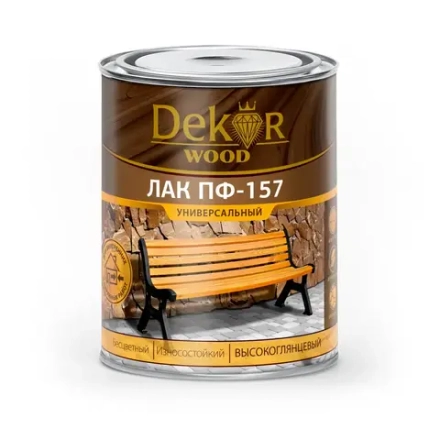 DEKOR WOOD  Лак алкидный ПФ-157 универсальный 0,8кг (Кубанские краски)