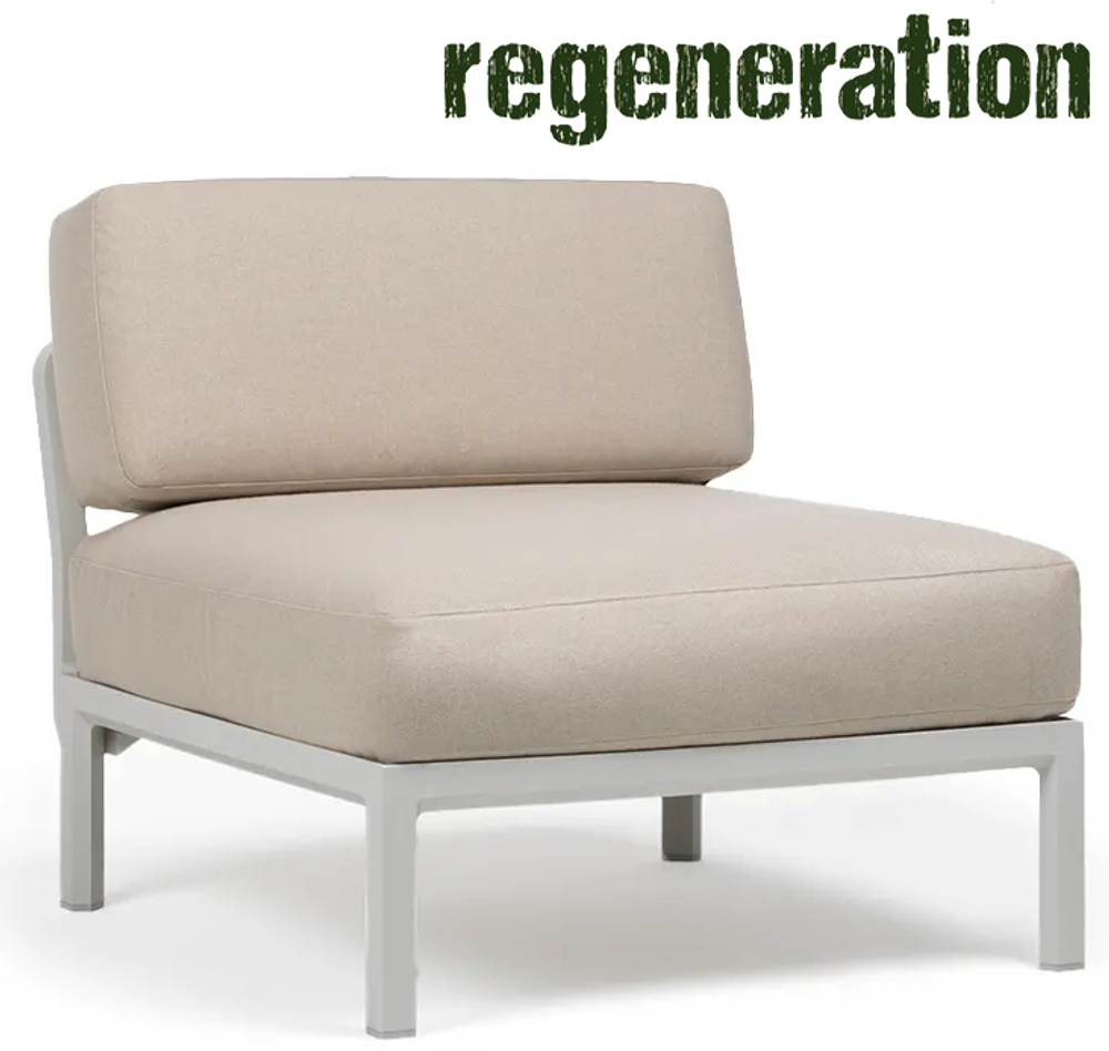 Модуль центральный пластиковый с подушками Nardi Maximo Elemento Centrale, гипс, жемчуг