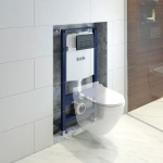 Инсталляция и клавиша смыва черная матовая Optima Home IDDIS