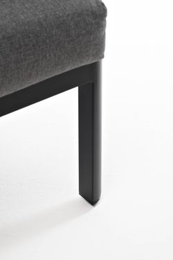 "Сан Ремо" диван 2-местный плетеный из роупа, каркас алюминий темно-серый, роуп серый, ткань серая