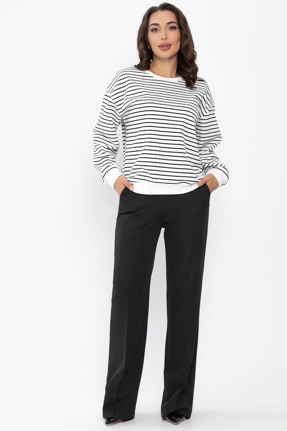 Джемпер Вечность (айвори/полоска) Б14096-20М LT Collection