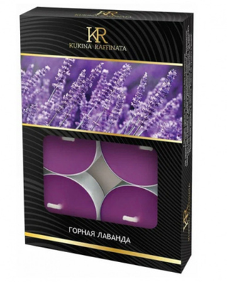 Свеча чайная ароматизированная 6шт/уп Горная лаванда