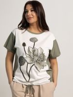 Блуза Нимфея (бело-зеленая) Б15610-18М LT Collection