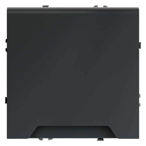 Розетка встраиваемая VOLTUM S70 с заземлением, защитными шторками и крышкой 16А, (графит)