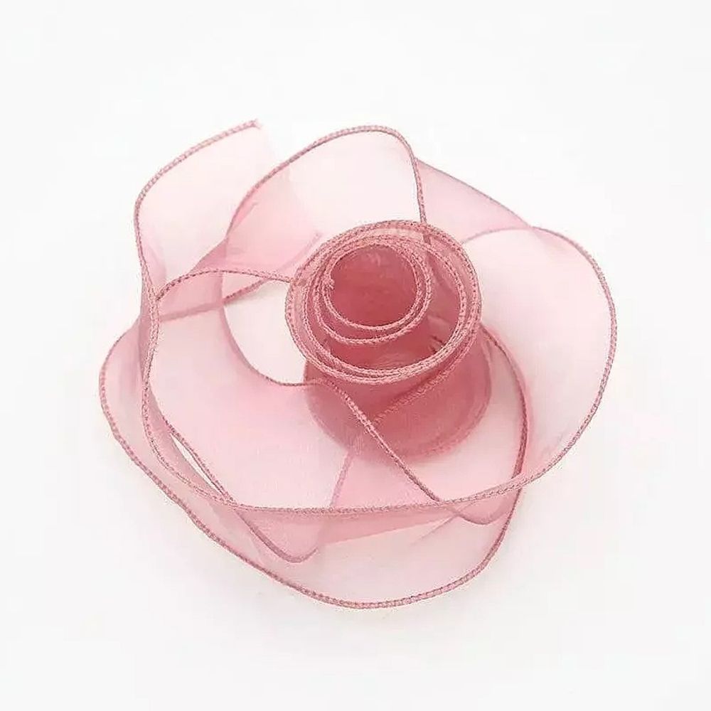 Лента мелкая сетка 4см*10ярд ПЕРСИК