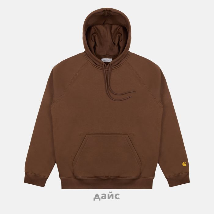 Толстовка мужская Carhartt WIP Hooded Chase Sweatshirt артикул:I033661_chocolate - купить в магазине Дайс