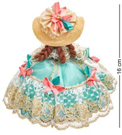 Народные промыслы RK-730/3 Кукла-шкатулка «Дама в шляпке»