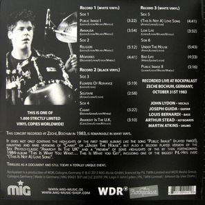 Public Image Limited / Live At Rockpalast 1983 (Limited Edition)(Coloured Vinyl)(2LP+12" Vinyl)