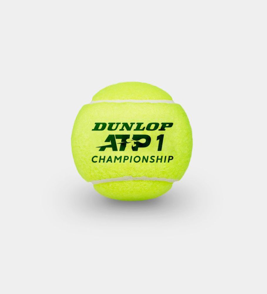 Мяч теннисный Dunlop ATP Championship 3B, 601332, уп.3ш, одобр. ITF, нат.резина,фетр.