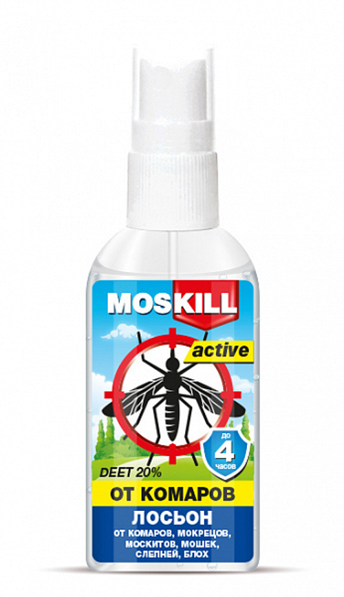 Москилл средство репелентное Актив Лосьон-спрей от комаров 60мл. 42шт/кор
