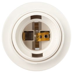 Патрон ЭРА Е27 с кольцом пластик белый без наклейки групповая упаковка 50 шт | Патроны, переходники, ПРА