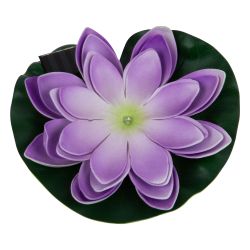 USL-S-828-PT060 PURPLE WATERLILY Садовый светильник на солнечной батарее Фиолетовая кувшинка. Плавающий. 1 светодиода. Теплый белый свет. 1xААA Ni-Mh аккумулятор в-к. IP44. TM Uniel