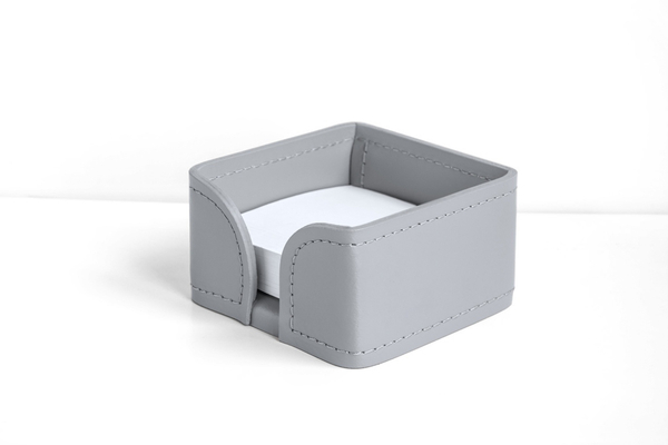 Лоток для блока бумаги из кожи цвет СЕРЫЙ