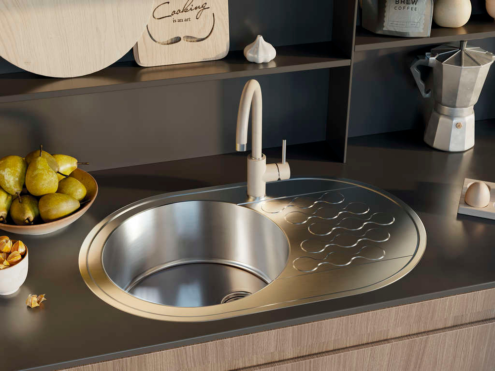 Мойка Omoikiri Kasumigaura 77-IN нерж. сталь | Нержавеющая сталь