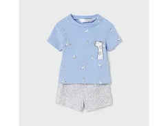 Комплект Mayoral Newborn Жирафы Светло-голубой