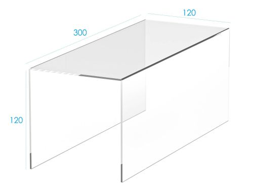 Подставка П-образная, подиум для выставки товара, вейпов (ДхШхВ) 300х120х120мм, оргстекло 2мм