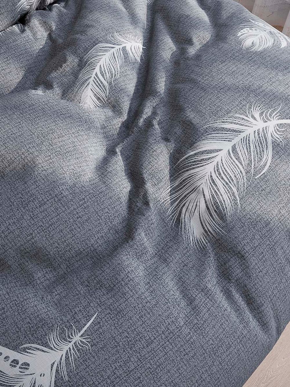 Пододеяльник бязь Сказка "Перья" 1,5-спальный на молнии 145х205 см