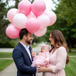 Набор 30шт. Воздушные Гелиевые Шары для девочки на выписку и День Рождения