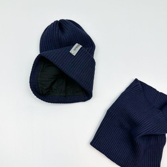 Шапка со снудом, Темно-синяя