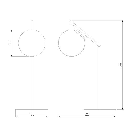 01082/1 / настольный светильник / хром